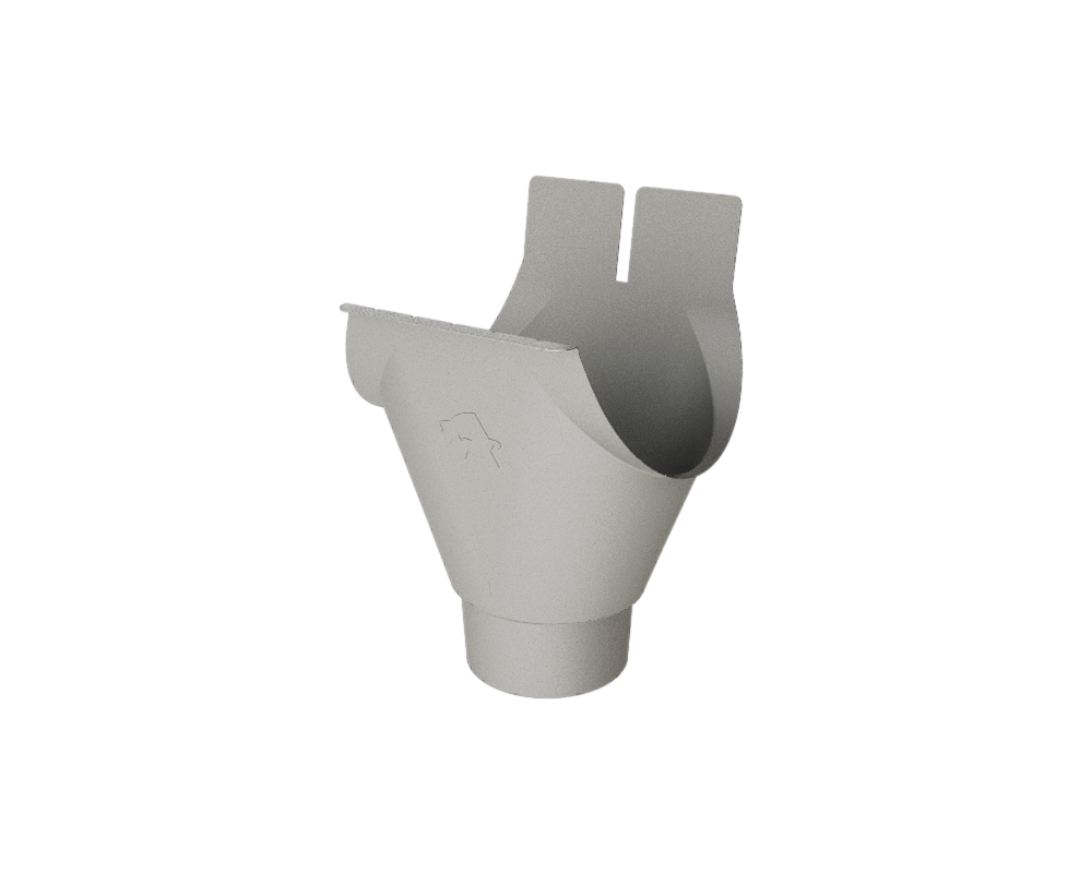 Omvikningskupa 150/80 Silvermetallic. PREFA