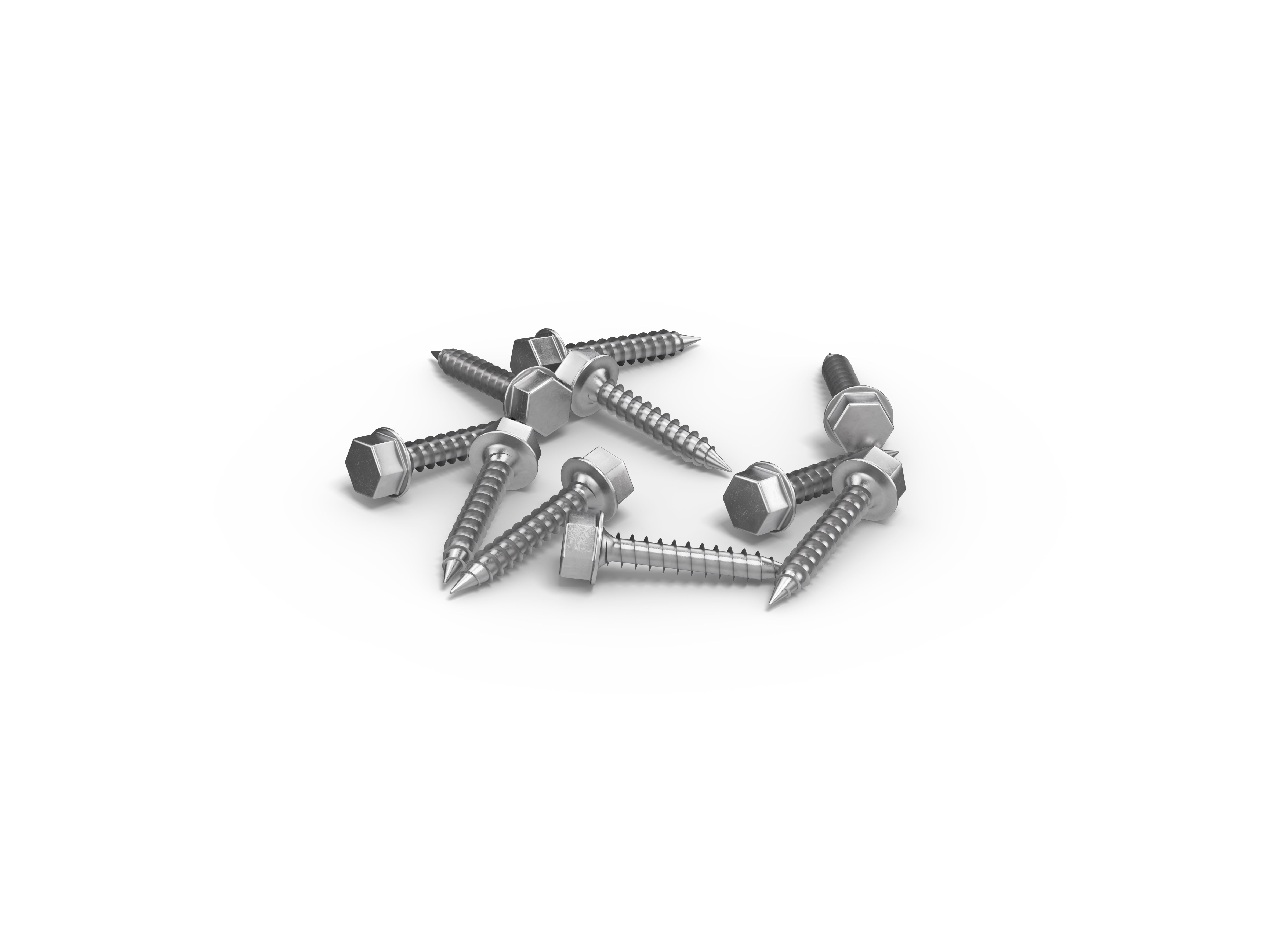 Skruvsats 10st 6x30mm 6-kant rf Weland