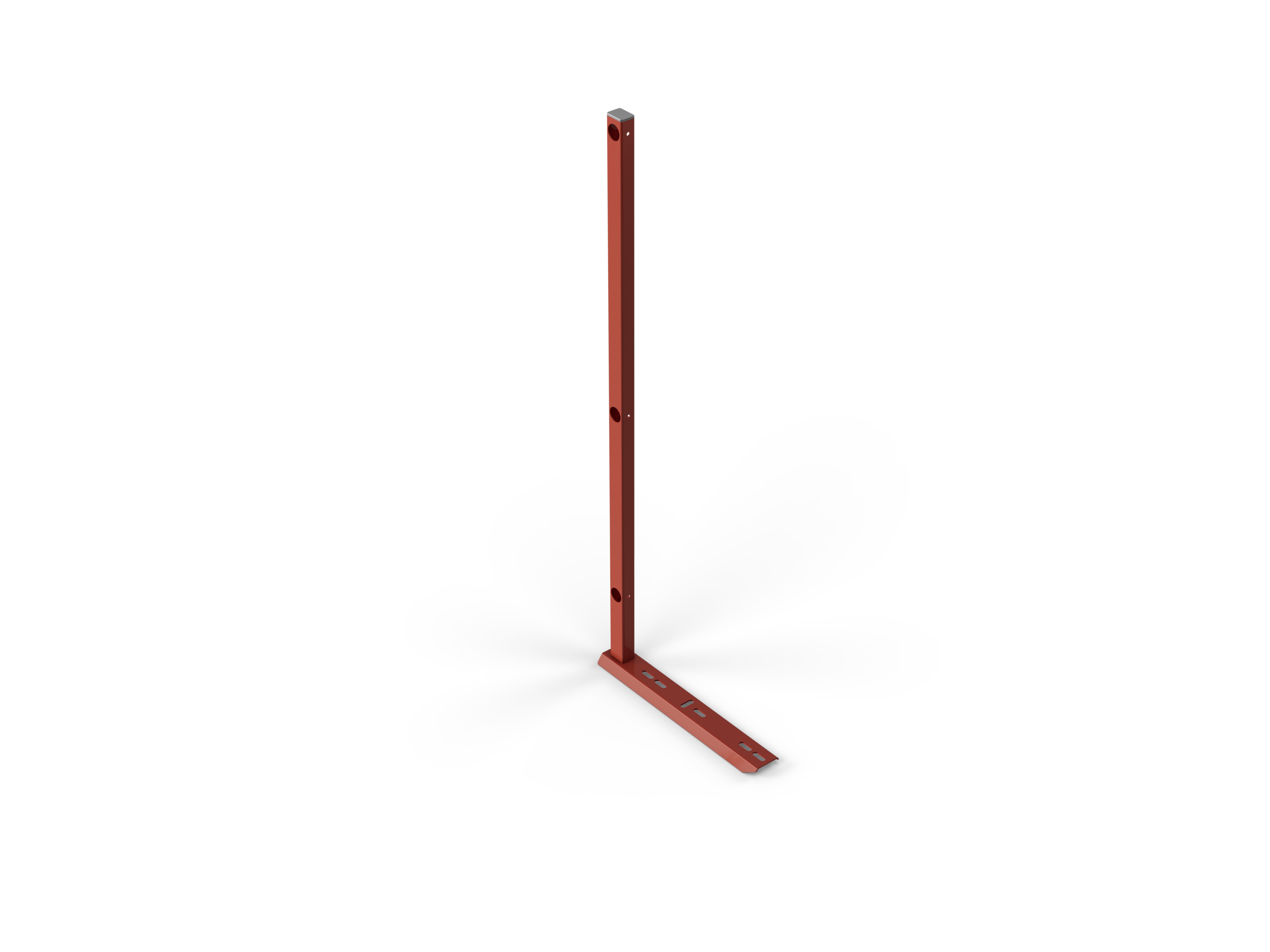 Räckesstolpe höjd 1100mm röd Weland