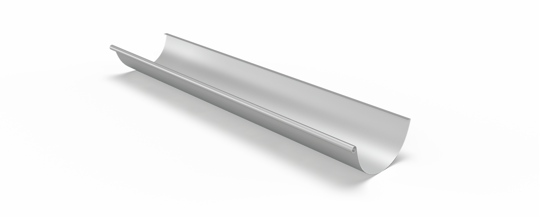 Hängränna 125 3,0 meter Silvermetallic. Areco