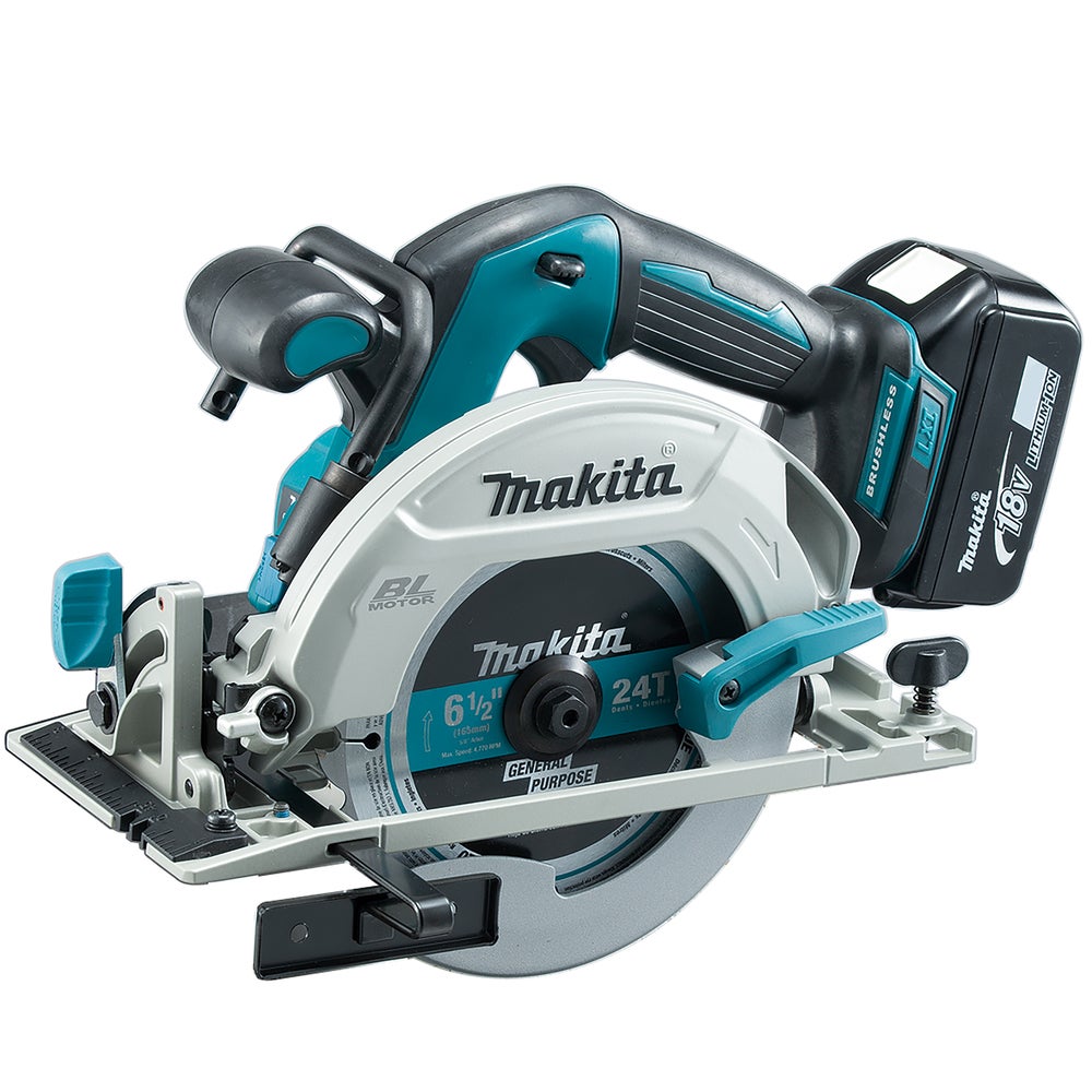 Cirkelsåg 165mm BL 18V 2x5.0ah. Makita