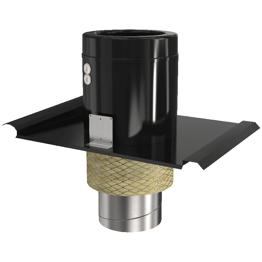 TOB 125-160 Takgenomf. Svart