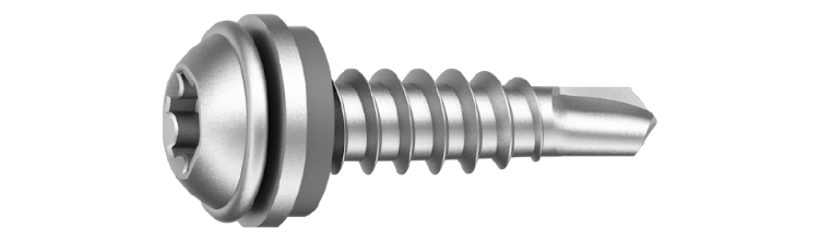 Beslagskruv 4,8x19 E10 T25 RAL9006 Silver, 250 st/pkt