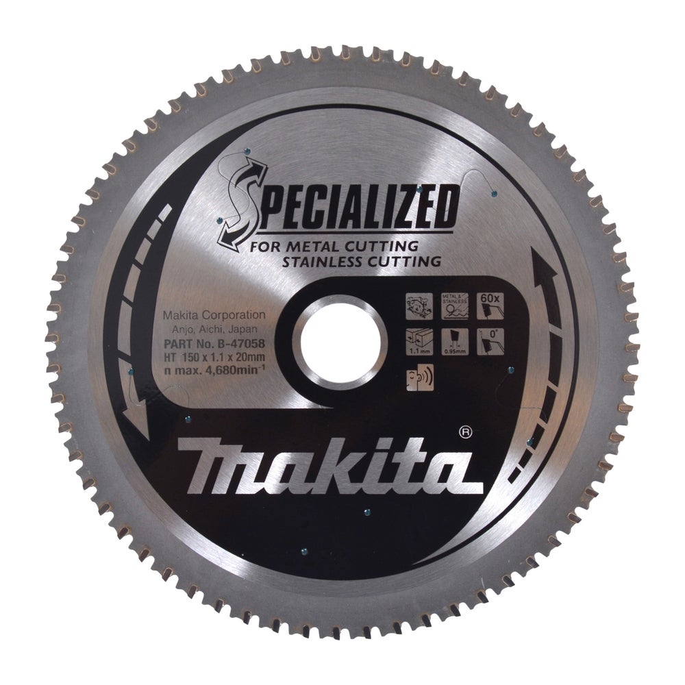 Cirkelsågsklinga Specialized 150x20mm 60T Rostfri