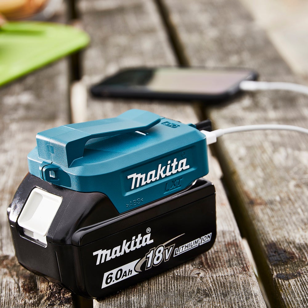 Batteriadapter 18V -> Mobil/Surfplatta. Makita