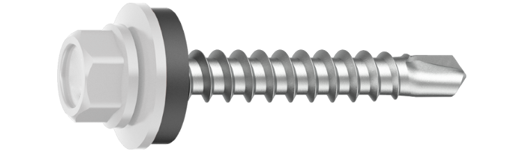 Farmarskruv Aluminium 5,6x35 RAL9010 Vit 250 st/pkt. Ejot