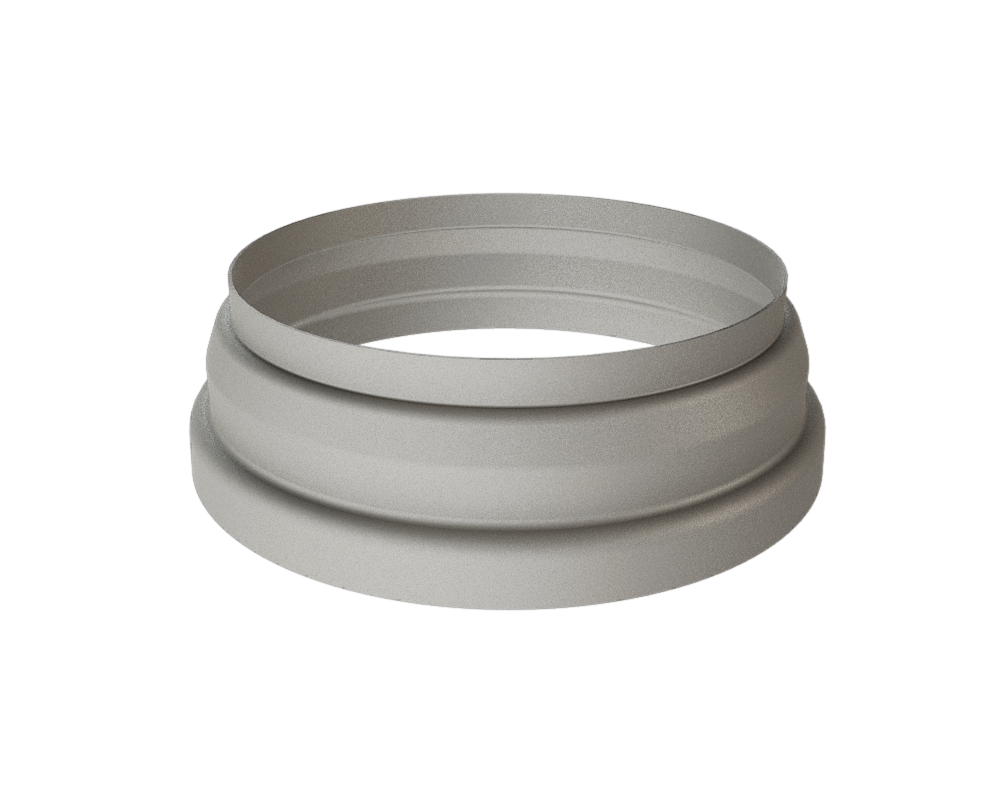 Krage till brunnsutkastare 100/115 Silvermetallic. PREFA