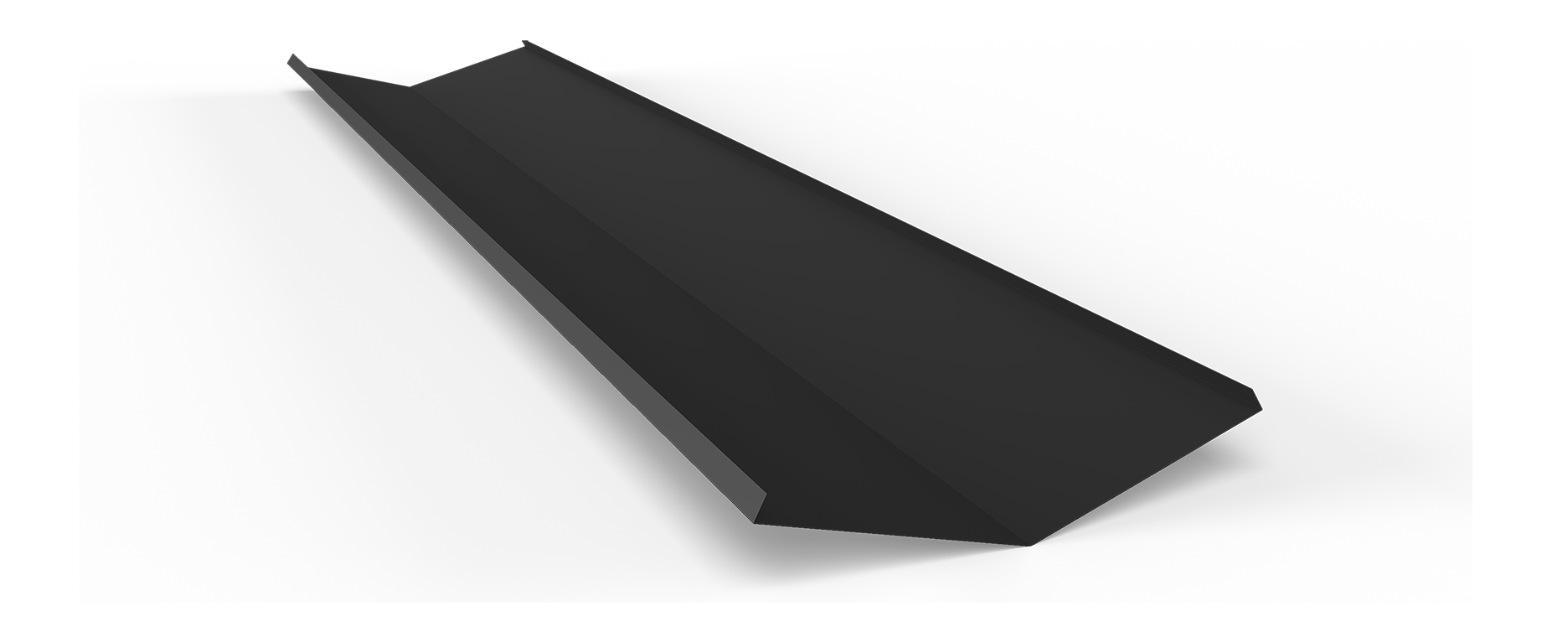 Ränndalsplåt rak POL Svart AR9005 230x230