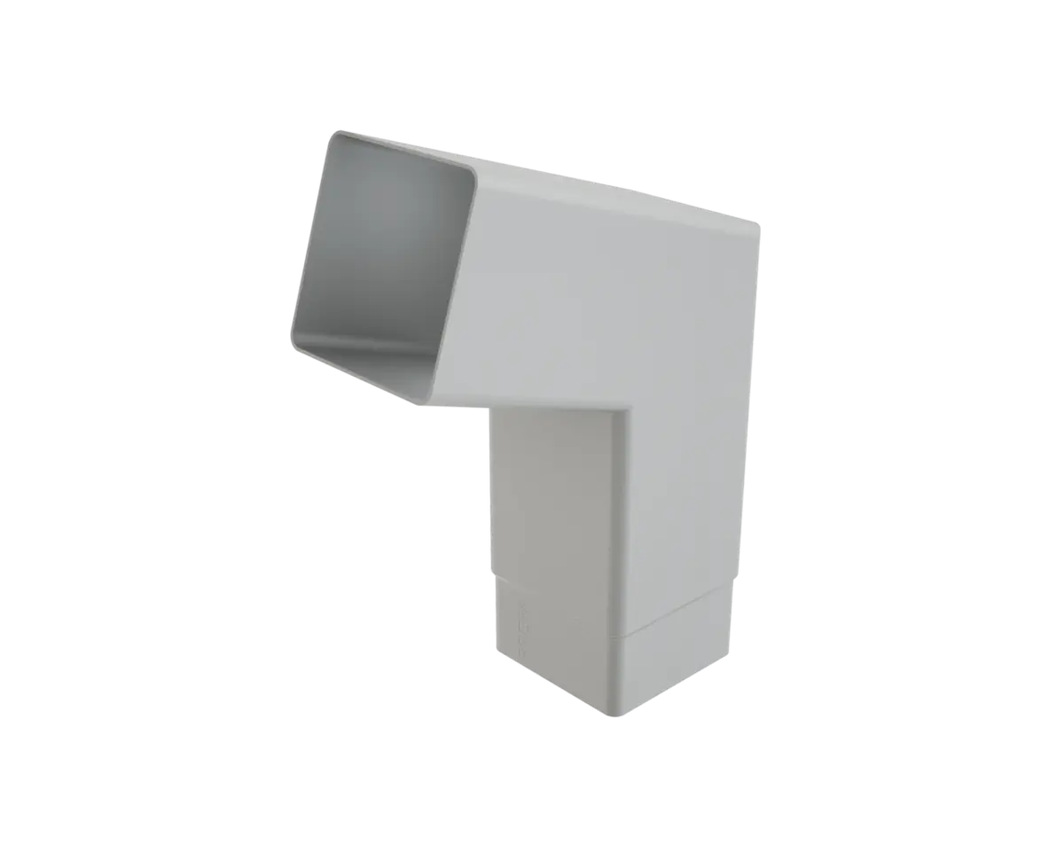 Kvadratrörsvinkel 100 72°, 12 silvermetallic. PREFA