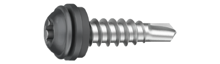 Beslagskruv 4,8x19 E10 T25 RAL9011 Svart, 250 st/pkt