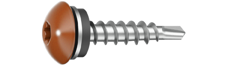 Farmarskruv IQ 4,8x35 RAL8004 Tegelröd 250 st/pkt. Ejot