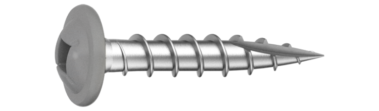 Fönsterbleckskruv 3,5x20 A4 RAL7044 ljusgrå. 500 st/pkt. Ejot