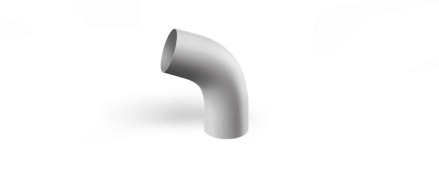 Rörböj 100 Silvermetallic. Areco