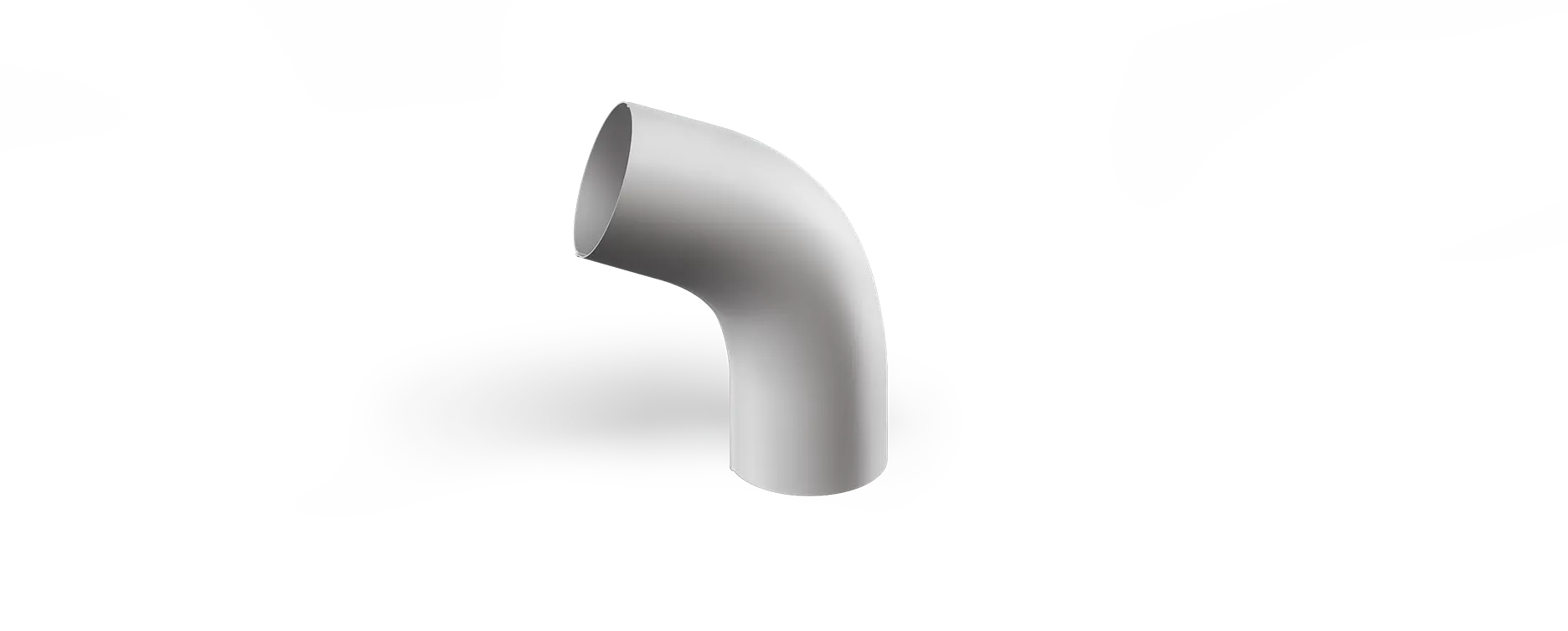 Rörböj 100 Silvermetallic. Areco
