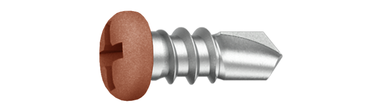 Nitskruv 3,5x9,5 RAL8004  Tegelröd 1000 st/pkt. Ejot