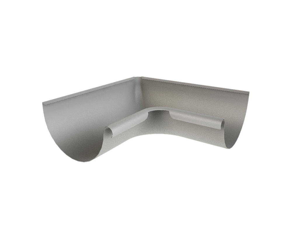 Rännvinkel 90° Inner 125, 13 Valsblank. Prefa