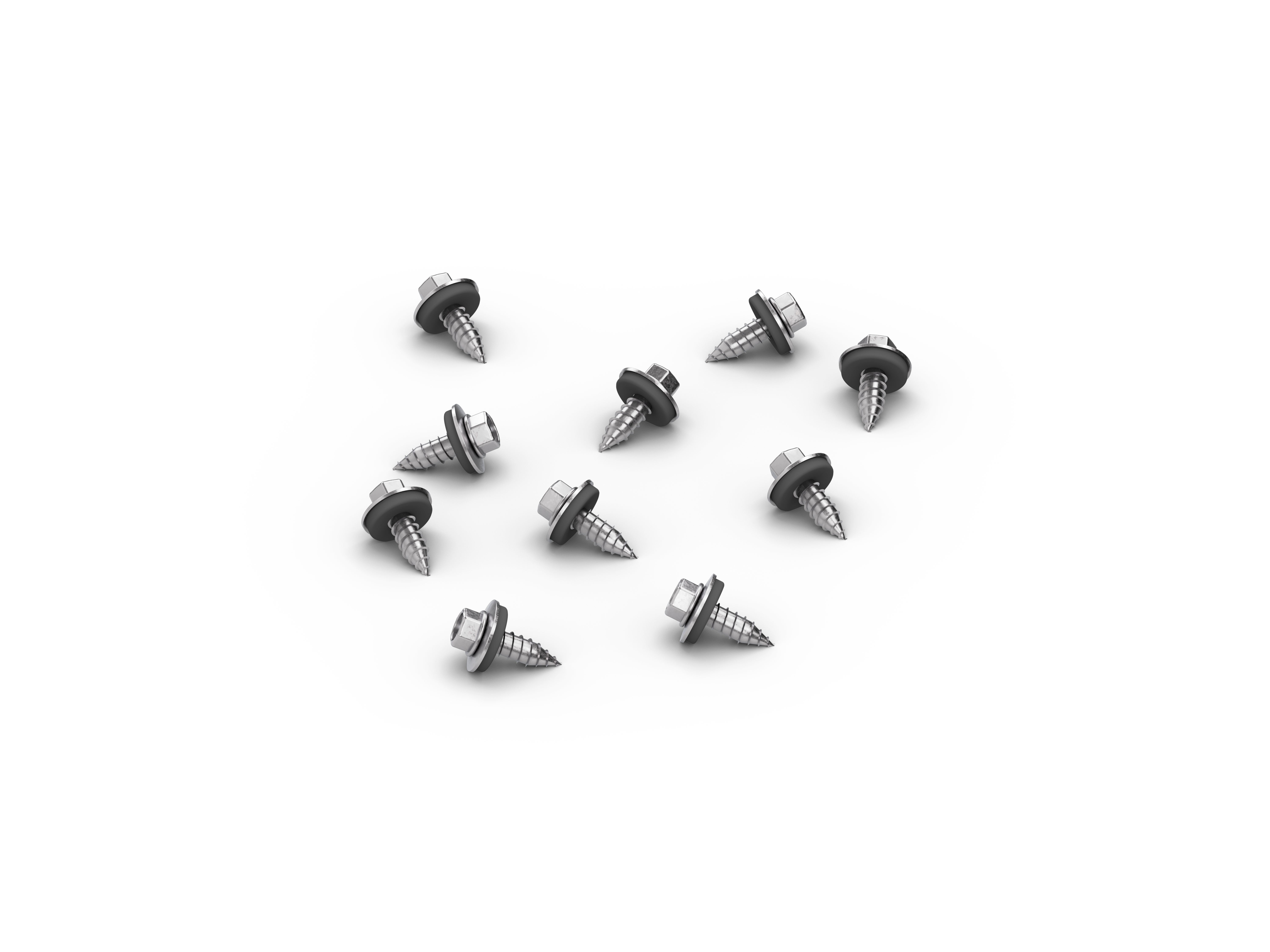 Skruvsats 10st självg. 6,3x19mm rf Weland