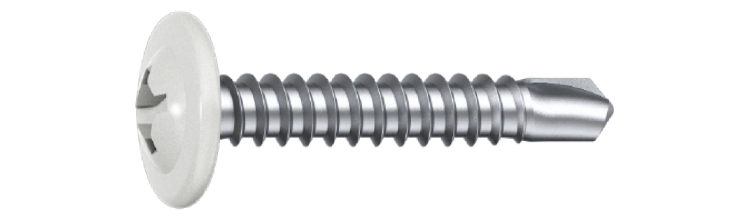 Montageskruv Borrspets 4,2x25 RAL9010 Vit 500 st/pkt. Ejot
