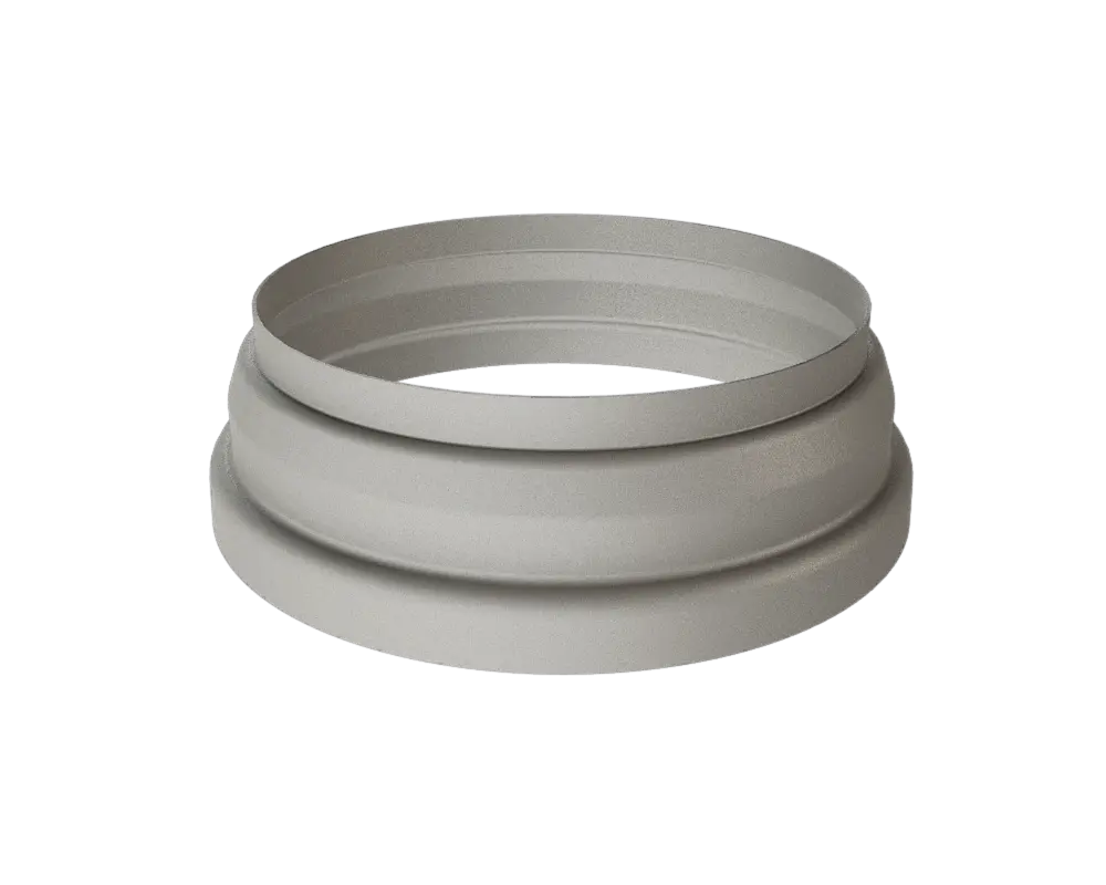 Krage till brunnsutkastare 80/115 Silvermetallic. PREFA