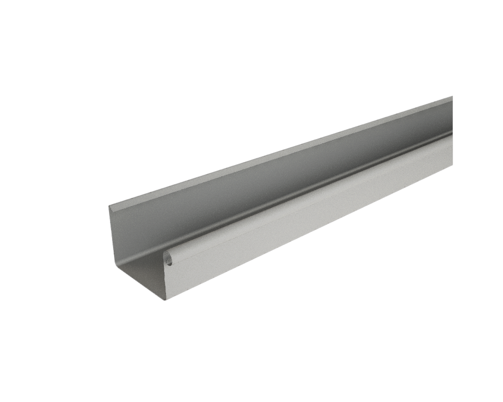 Rektangulär ränna 333 5,0 meter, 12 silvermetallic. PREFA