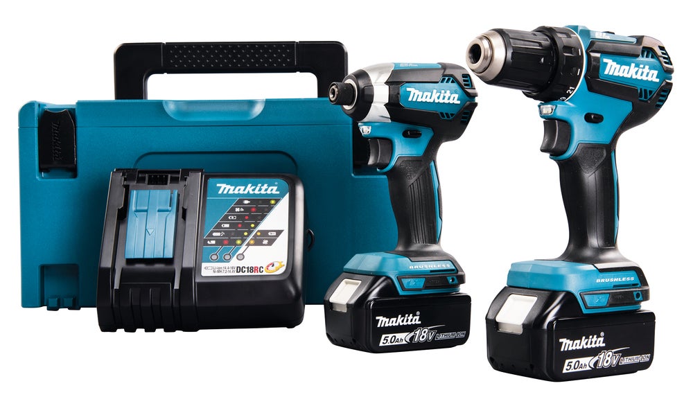 Combokit inkl DDF485 + DTD153, 2 x 5,0Ah, MAKPAC,