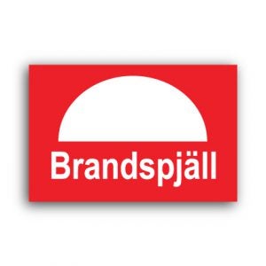 Vent. skylt Brandspjäll 70x45 STYCK