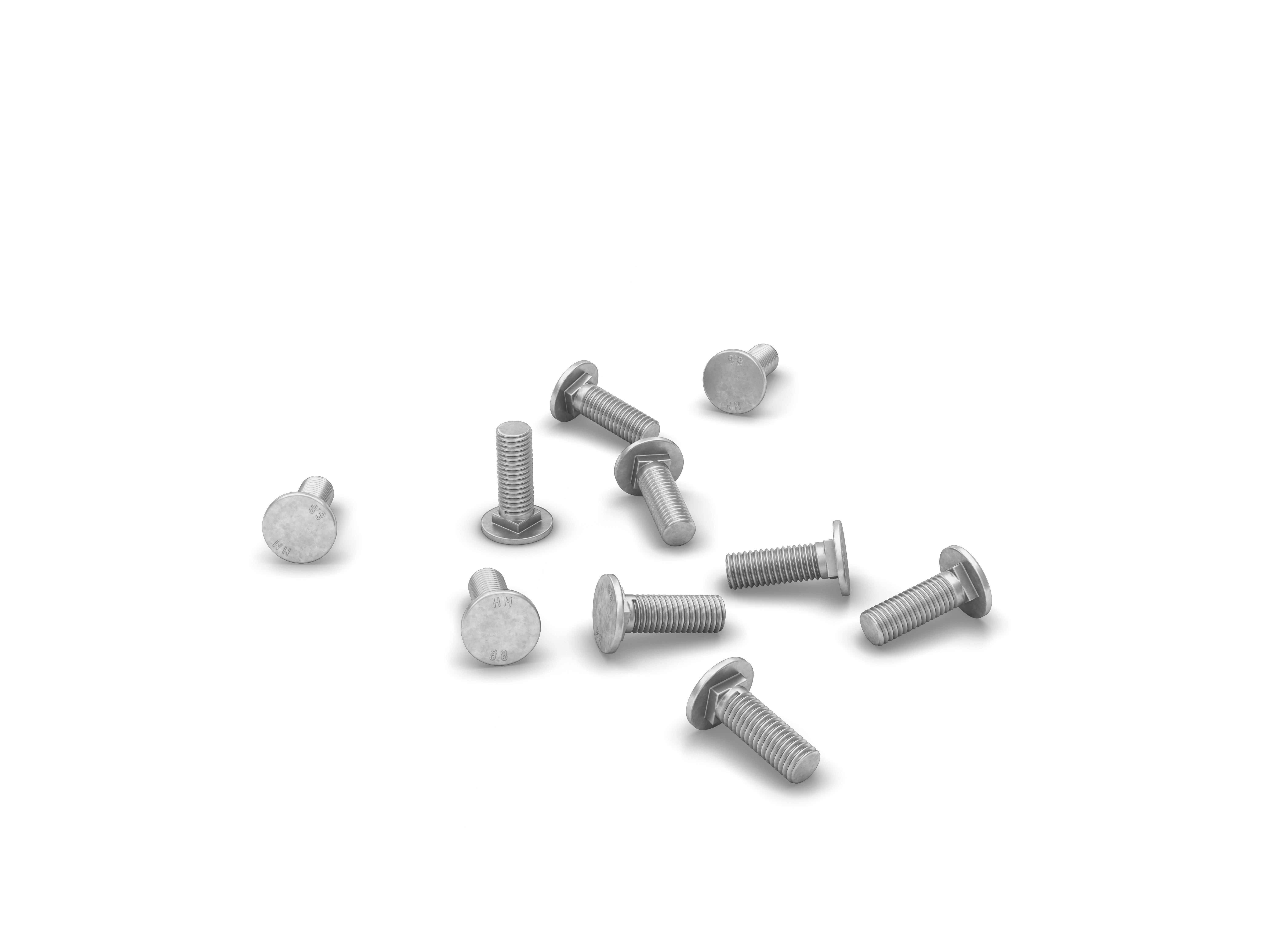 Bultsats 10st vagnsbult M10x30 vfz Weland