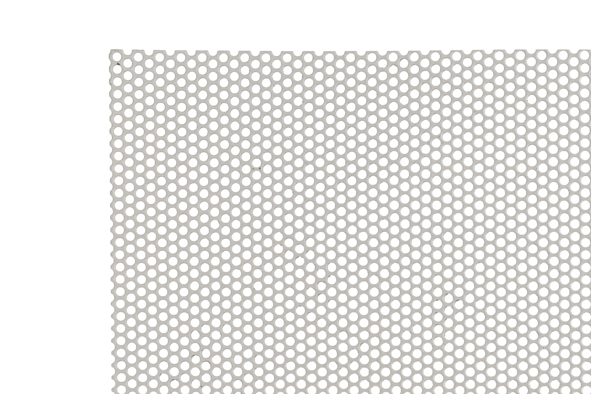 Perforerad format 2000x1000x0,5 3/4 gråvit 9002