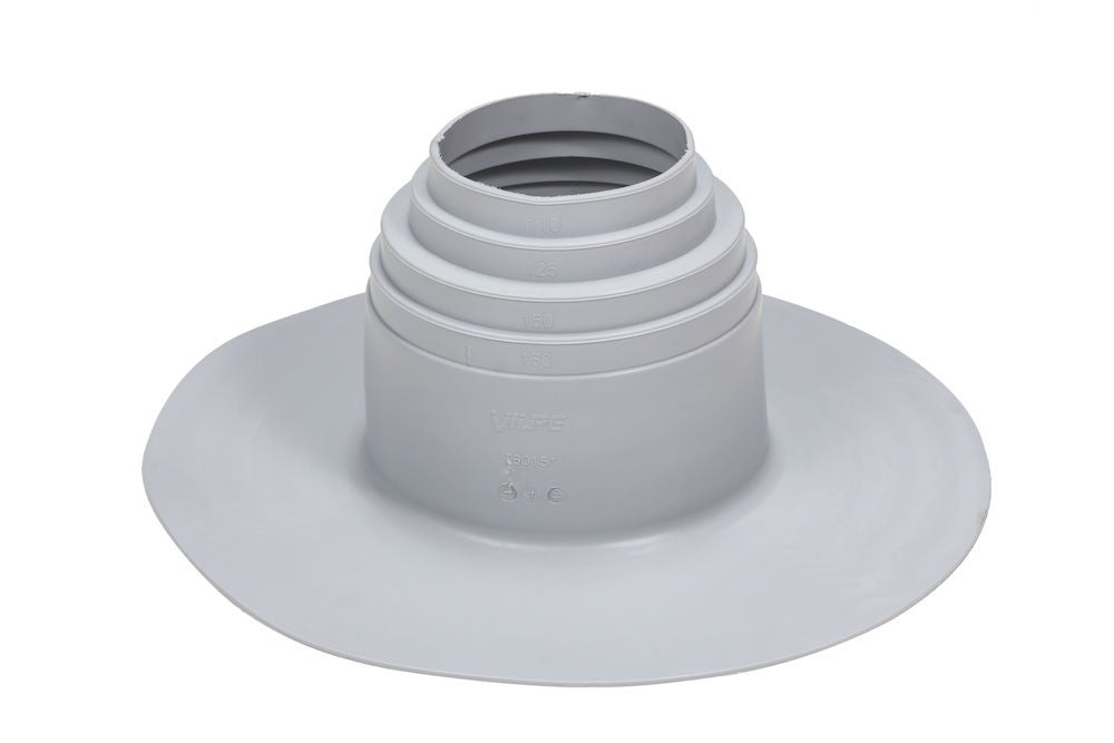 Takstos PVC VILPE 100-160mm Ljusgrå