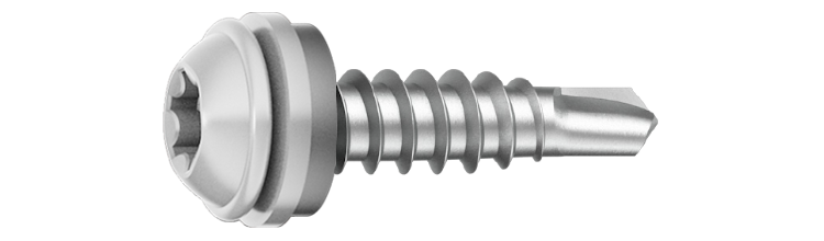 Beslagskruv 4,8x19 RAL9006 Silvermetallic 250 st/pkt. Ejot