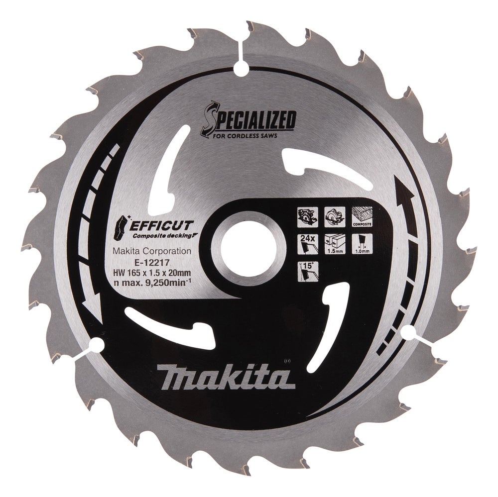 Cirkelsågblad Efficut T.C.T 165 x 20 mm 24T. Makita