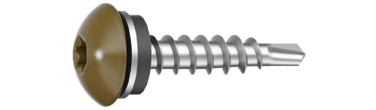 Farmarskruv IQ 4,8x35 RAL8017 Brun 250 st/pkt. Ejot