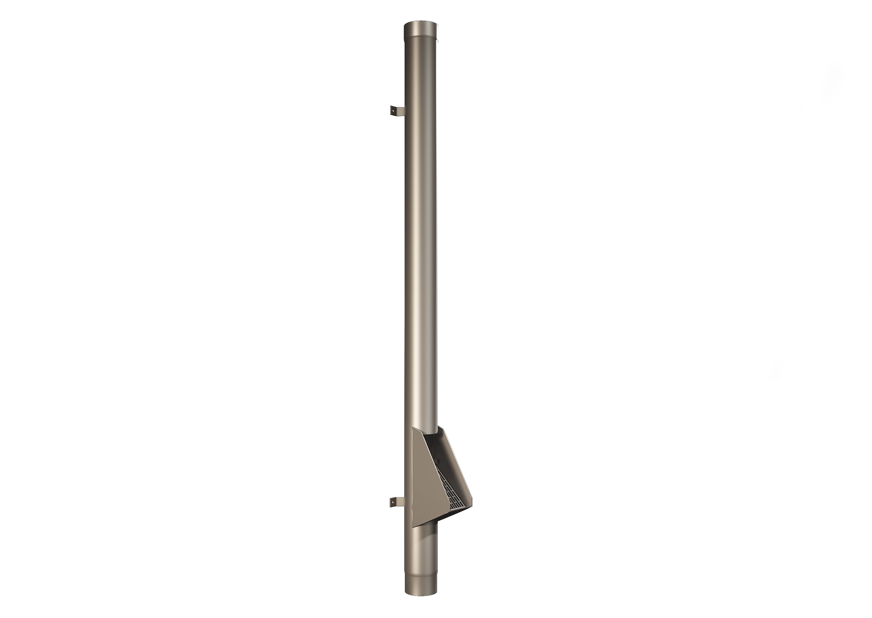 Vandalrör Silvermetallic 1940mm m lövsil till 100-rör