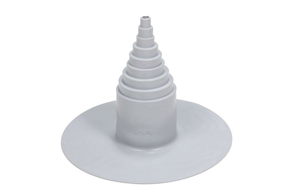Takstos PVC VILPE 12-100mm Ljusgrå