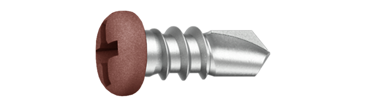 Nitskruv 3,5x9,5 RAL3009 oxidröd 1000 st/pkt. Ejot