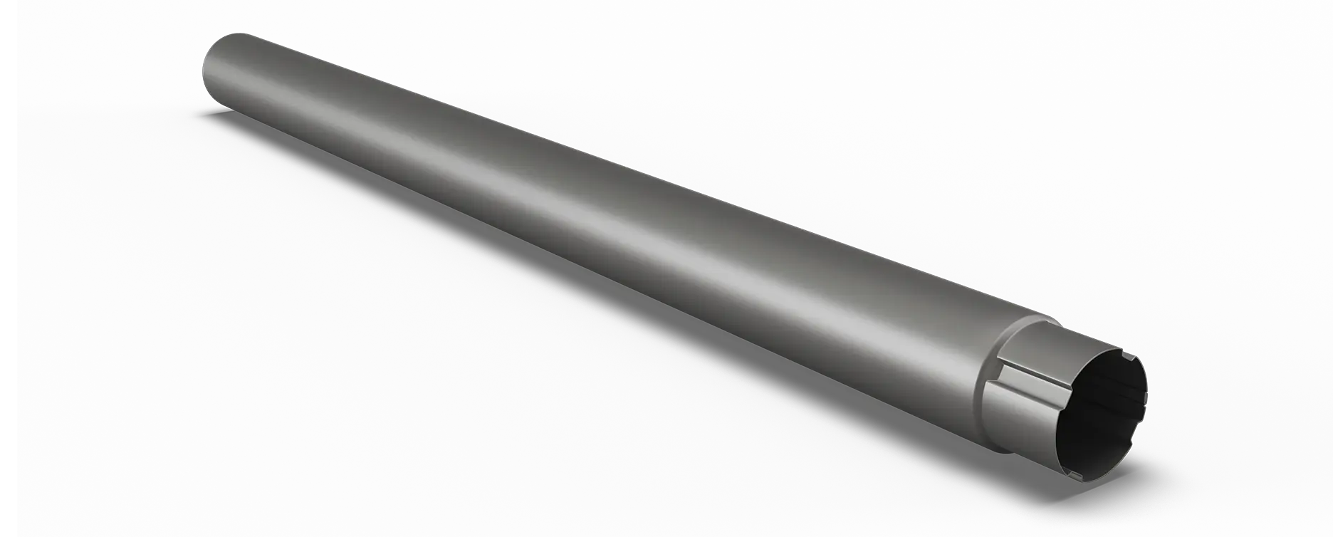 Stuprör 100 3,0 meter Mörk Silver. Areco