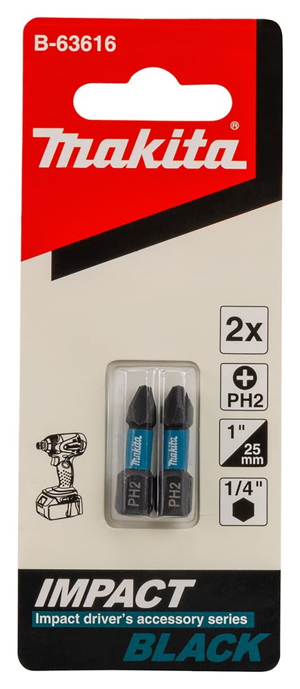 Skruvbits Impact Black 25mm PH2. Makita
