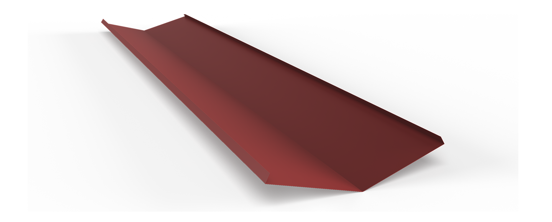 Vinkelränna Rak 290x290mm AR0418 Vinröd á 2m
