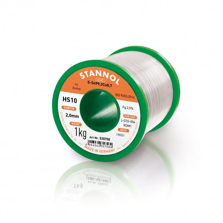 Lödtråd STANNOL blyfri ECOLOY HS10 2mm 1kg