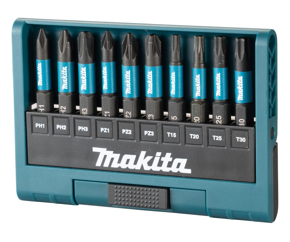 Skruvbitsssats Impact Black 10 delar. Makita