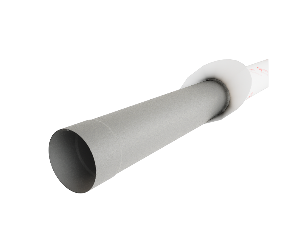 Stuprör 100 3,0 meter Silvermetallic. PREFA