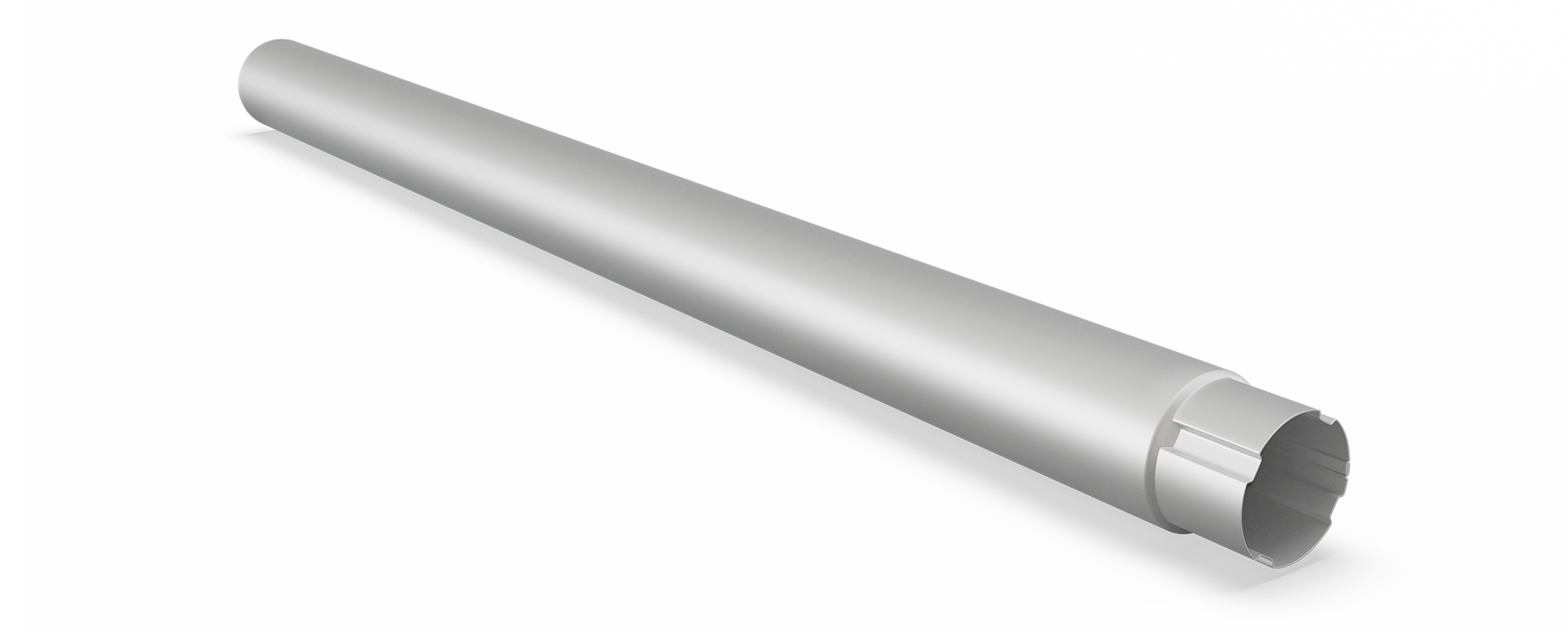 Stuprör 100 3,0 meter Silvermetallic. Areco