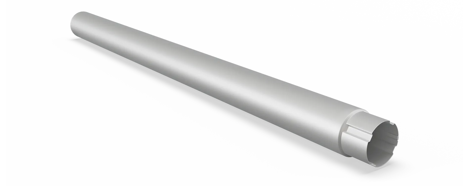 Stuprör 100 3,0 meter Silvermetallic. Areco